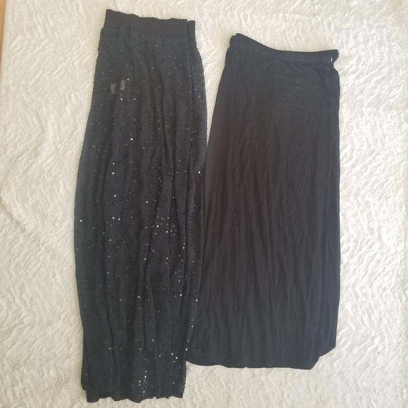 Soft Surroundings Black Beaded Plus Size Maxi Skirt 3X - Picture 7 of 16